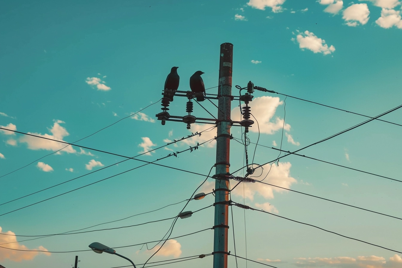 When you observe birds perched confidently on power lines