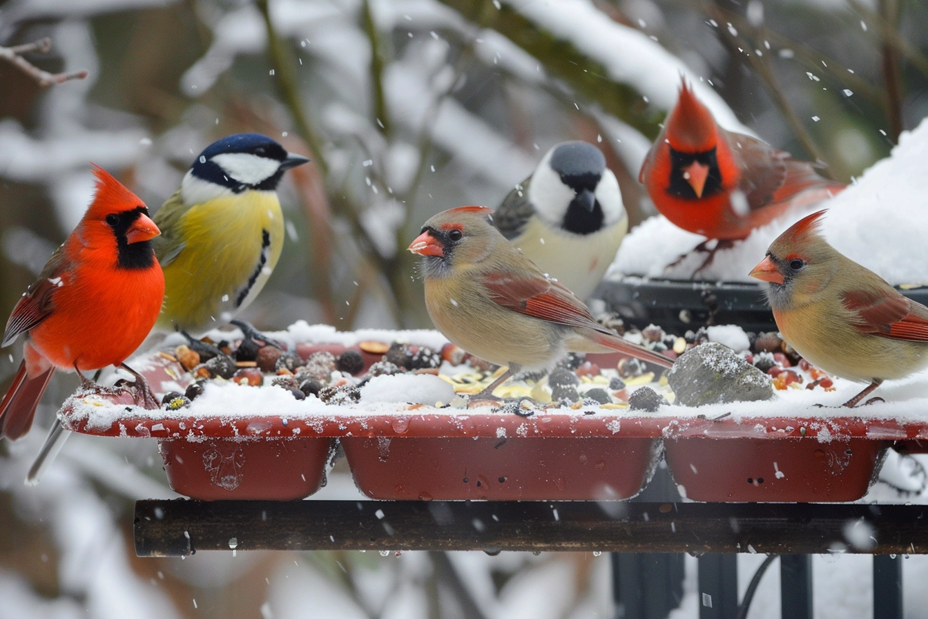 backyard birds in the winter